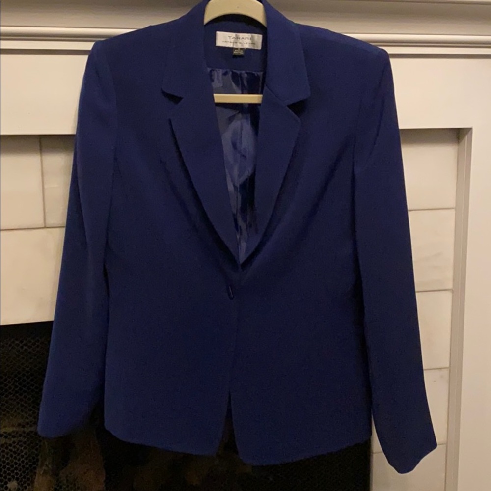 Tahari ASL dark blue blazer